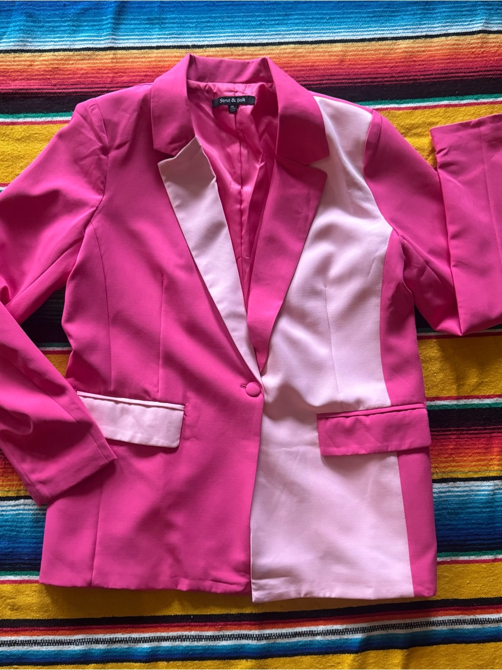 Two-Tone Pink Blazer